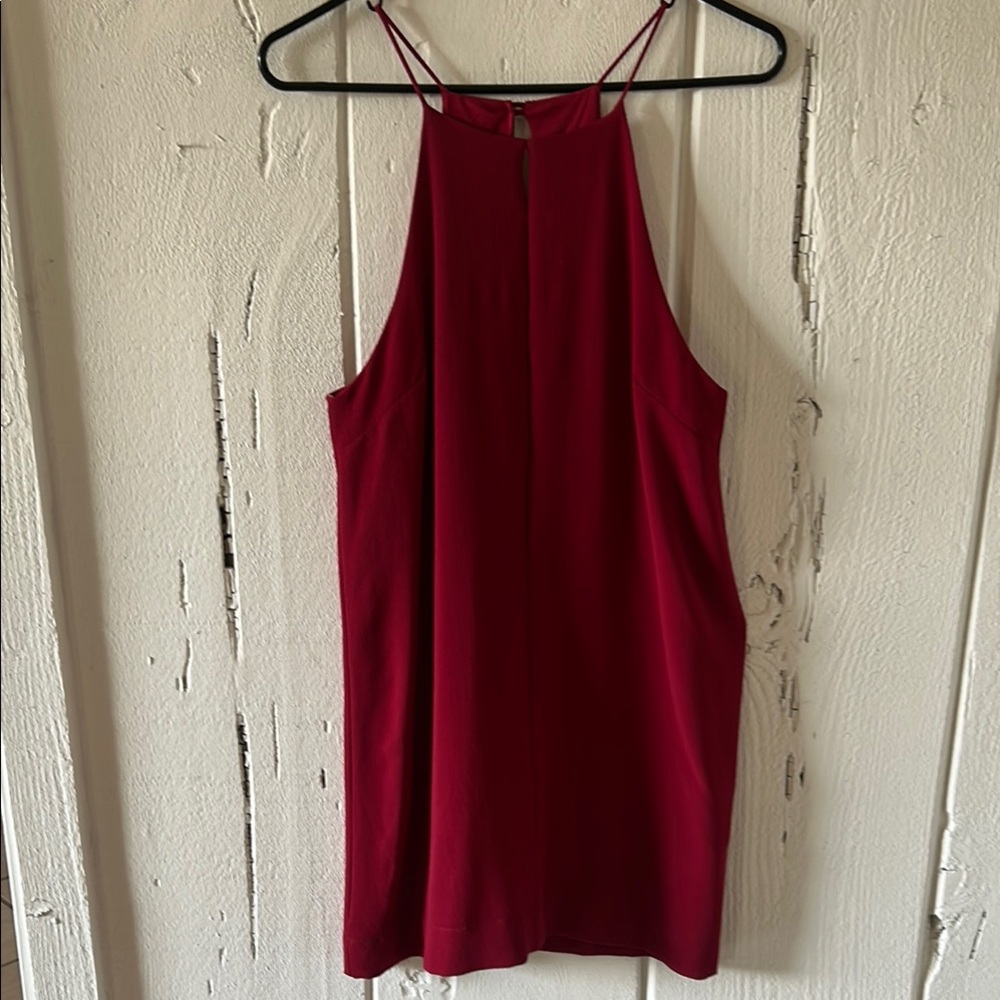 Dee Elle Red Backless Sleeveless Tank Top